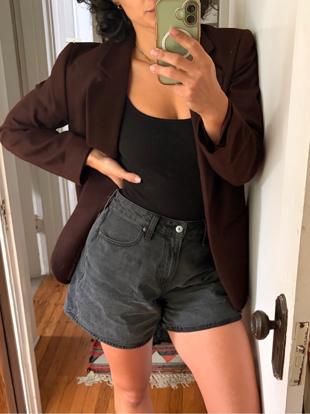 Sag Harbor 100% Wool Chocolate Brown Women's Blazer